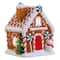 7" Brown Nostalgic Ceramic Lit Gingerbread House